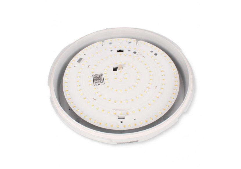 Plafonnier LED étanche avec capteur-CCT-Puissance réglable 12W-16W-diamètre 30cm-IP65 - B1726-CCT-S - Barcelona LED