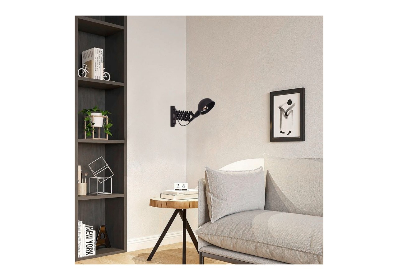 Applique murale industrielle vintage avec bras ciseaux "Flack"- E27 - LV131-N - Barcelona LED