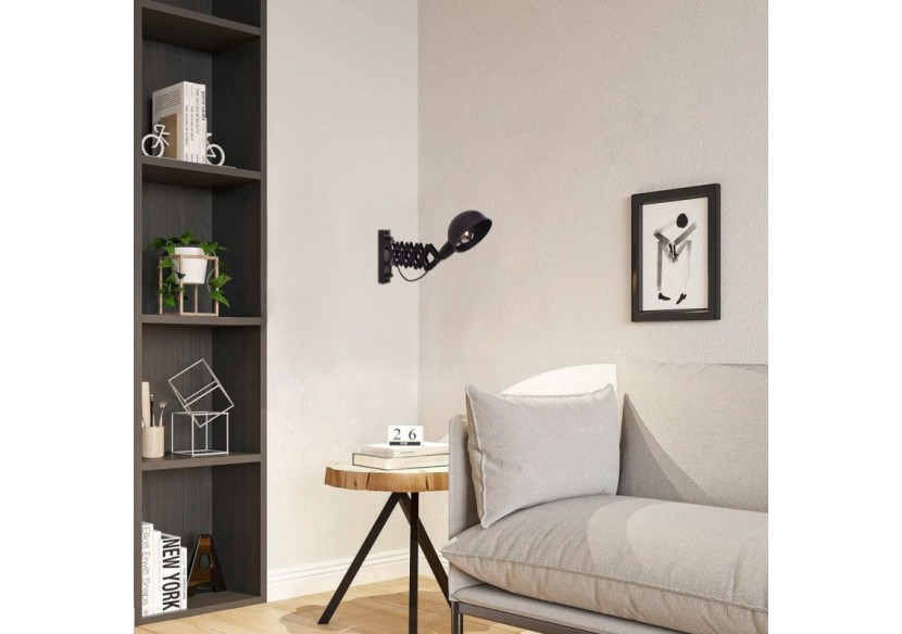 Applique murale industrielle vintage avec bras ciseaux "Flack"- E27 - LV131-N - Barcelona LED