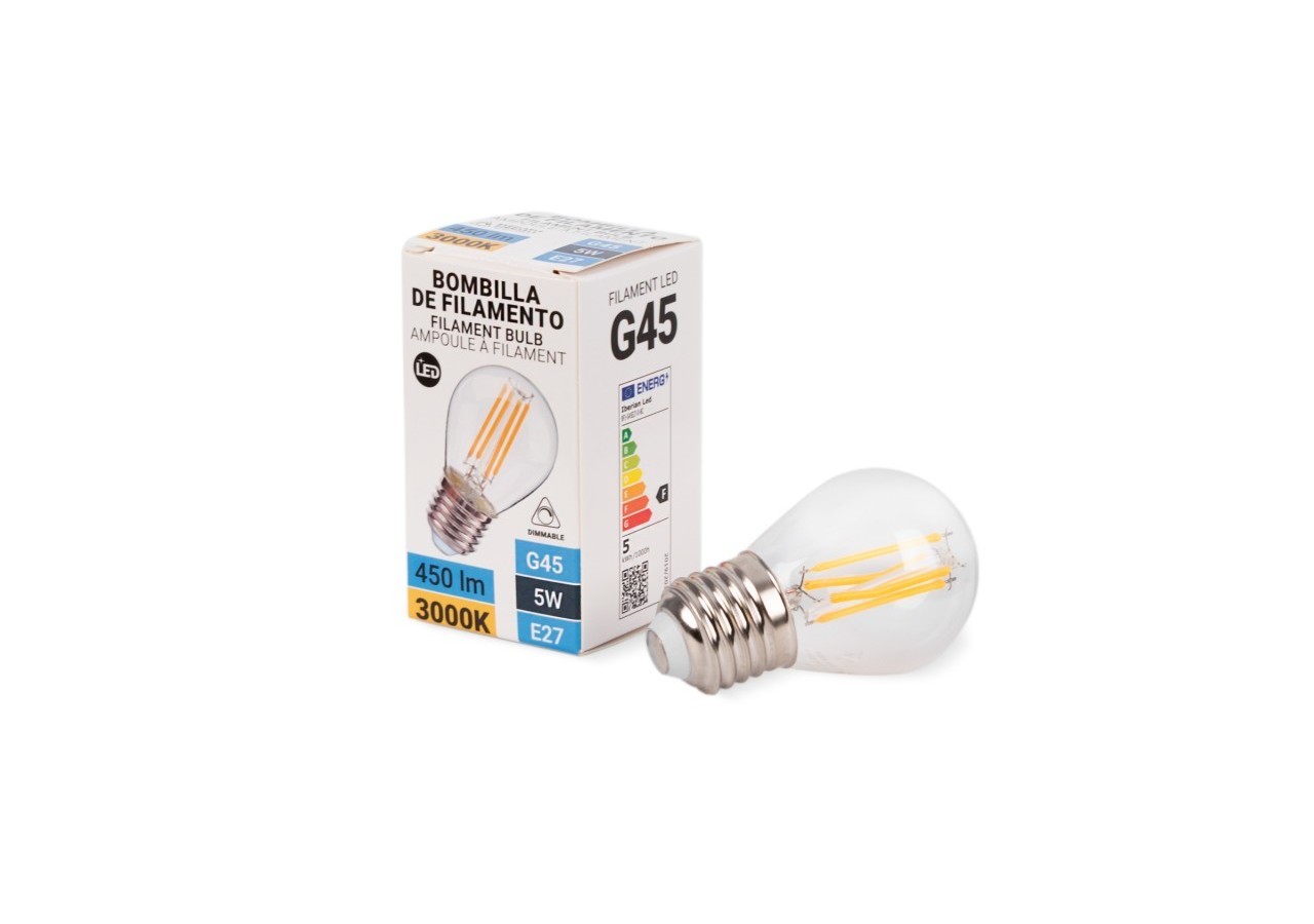 Ampoule LED Filament E27 5W G45 dimmable - BF1-G45E27-D-BC - Barcelona LED