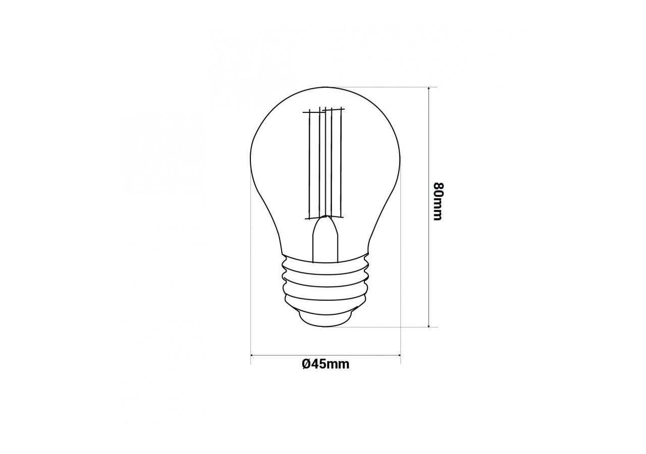 Ampoule LED Filament E27 5W G45 dimmable - BF1-G45E27-D-BC - Barcelona LED