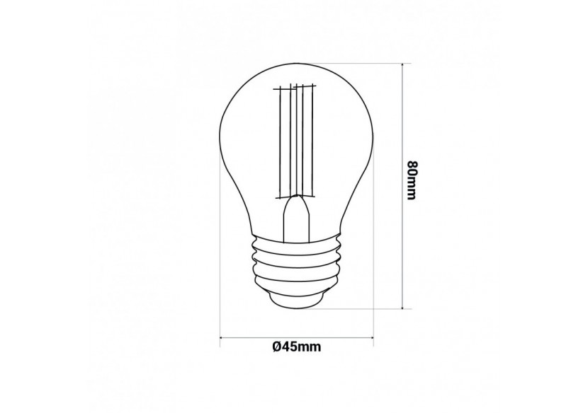 Ampoule LED Filament E27 5W G45 dimmable - BF1-G45E27-D-BC - Barcelona LED