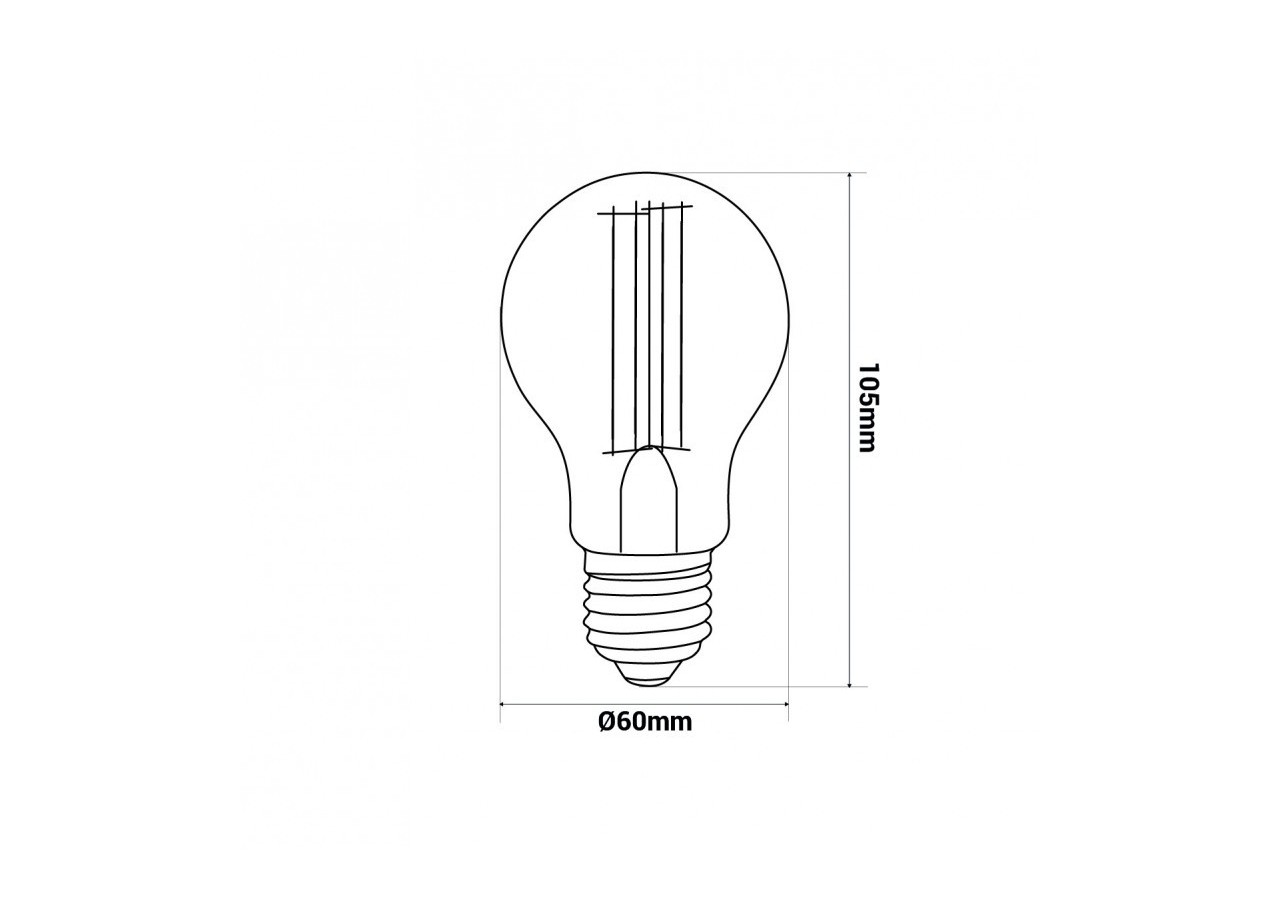Ampoule LED Filament E27 8W A60 dimmable - BF1-A60E27-D-BC - Barcelona LED