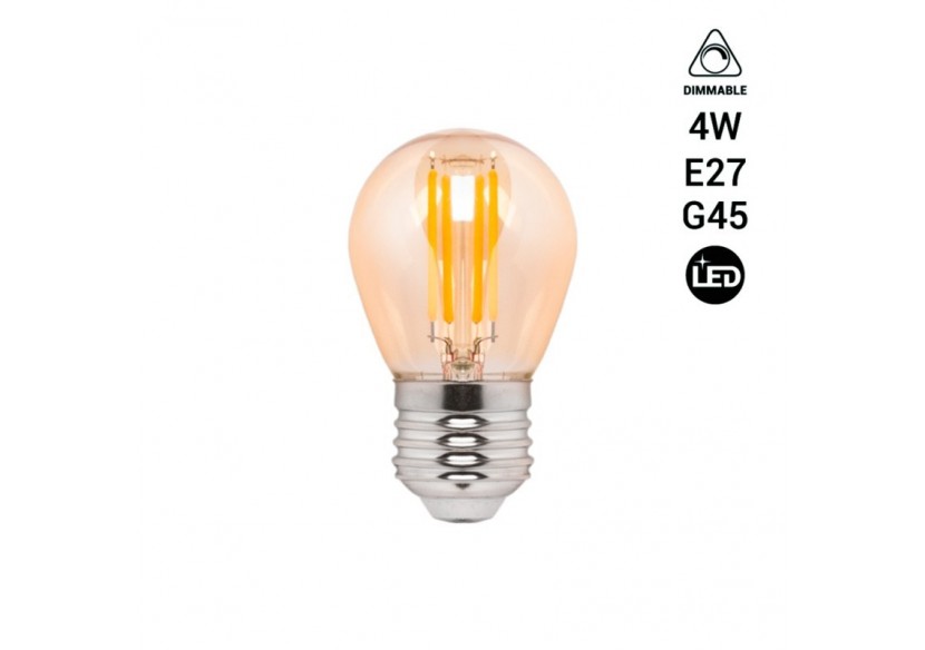 Ampoule LED filament E27 G45 ambrée vintage-Dimmable-4W - BFD1-G45E27-D-AMB - Barcelona LED