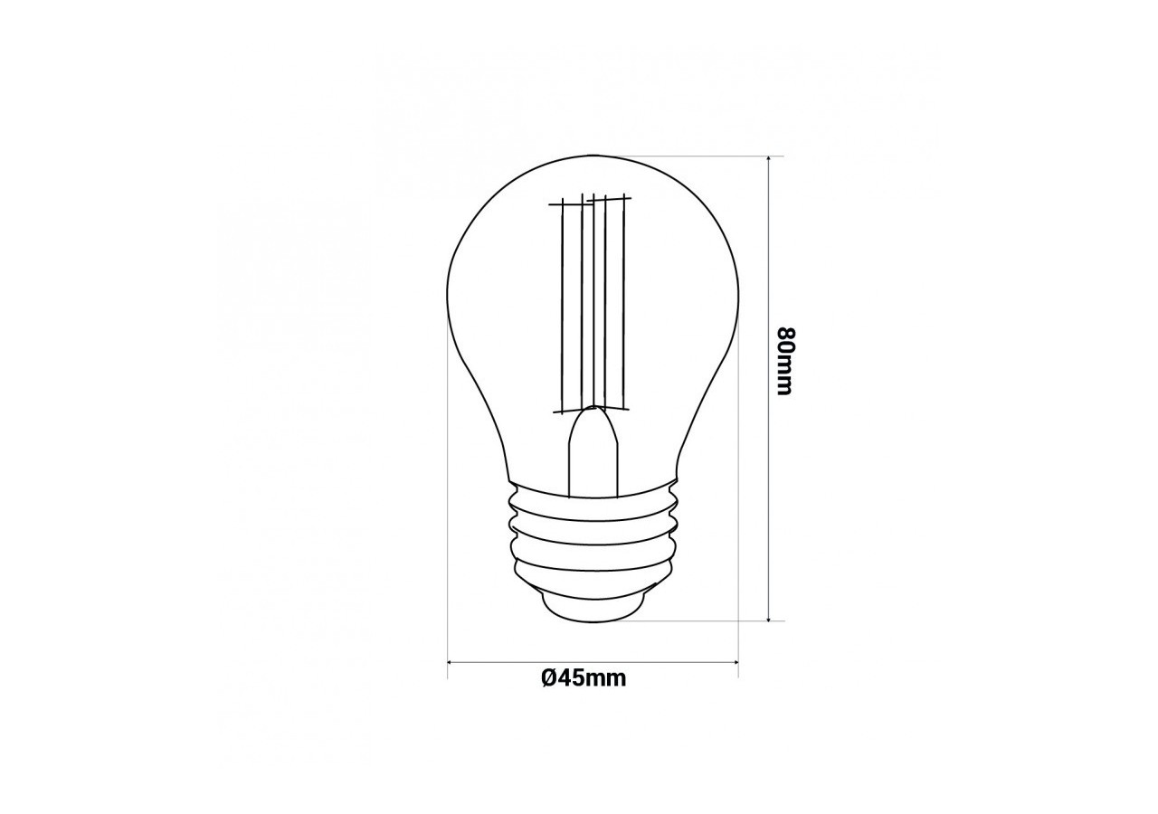 Ampoule LED filament E27 G45 ambrée vintage-Dimmable-4W - BFD1-G45E27-D-AMB - Barcelona LED
