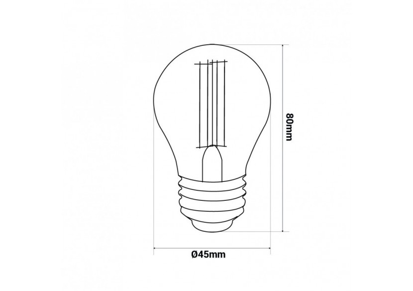 Ampoule LED filament E27 G45 ambrée vintage-Dimmable-4W - BFD1-G45E27-D-AMB - Barcelona LED