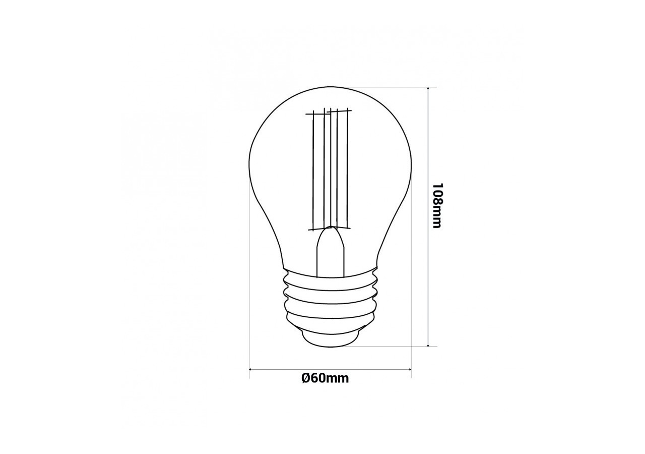 Ampoule LED filament E27 A60 ambrée vintage-Dimmable-4W - BFD1-A60E27-D-AMB - Barcelona LED