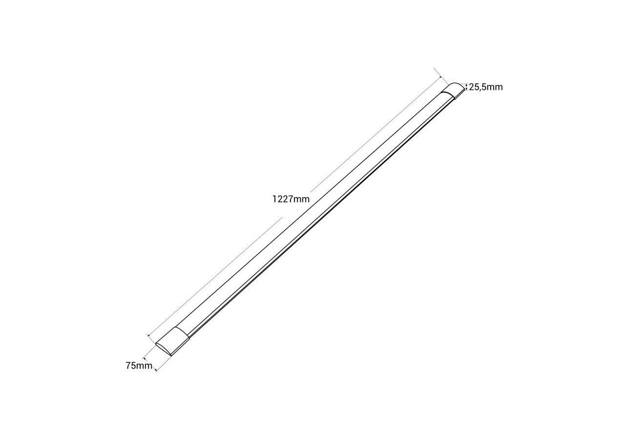 Linéaire LED en saillie-33W-120cm-IP20 - B8560-120-BN - Barcelona LED
