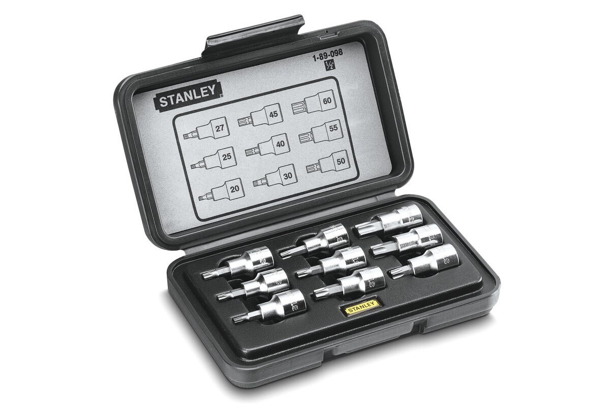 Coffret A Douilles Torx 1/2" - Jeu De 9Pcs - Stanley : Confort'Mat
