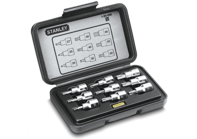 Coffret A Douilles Torx 1/2" - Jeu De 9Pcs - Stanley : Confort'Mat