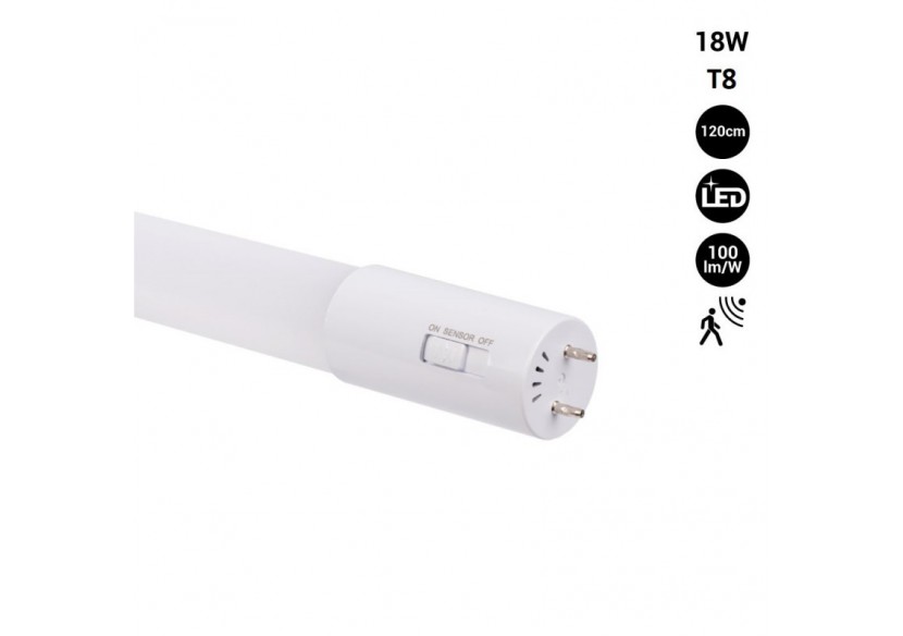 Tube LED T8 120cm 18W avec détecteur de mouvement micro-ondes-100lm/w-6000K - B4016-120-BF - Barcelona LED