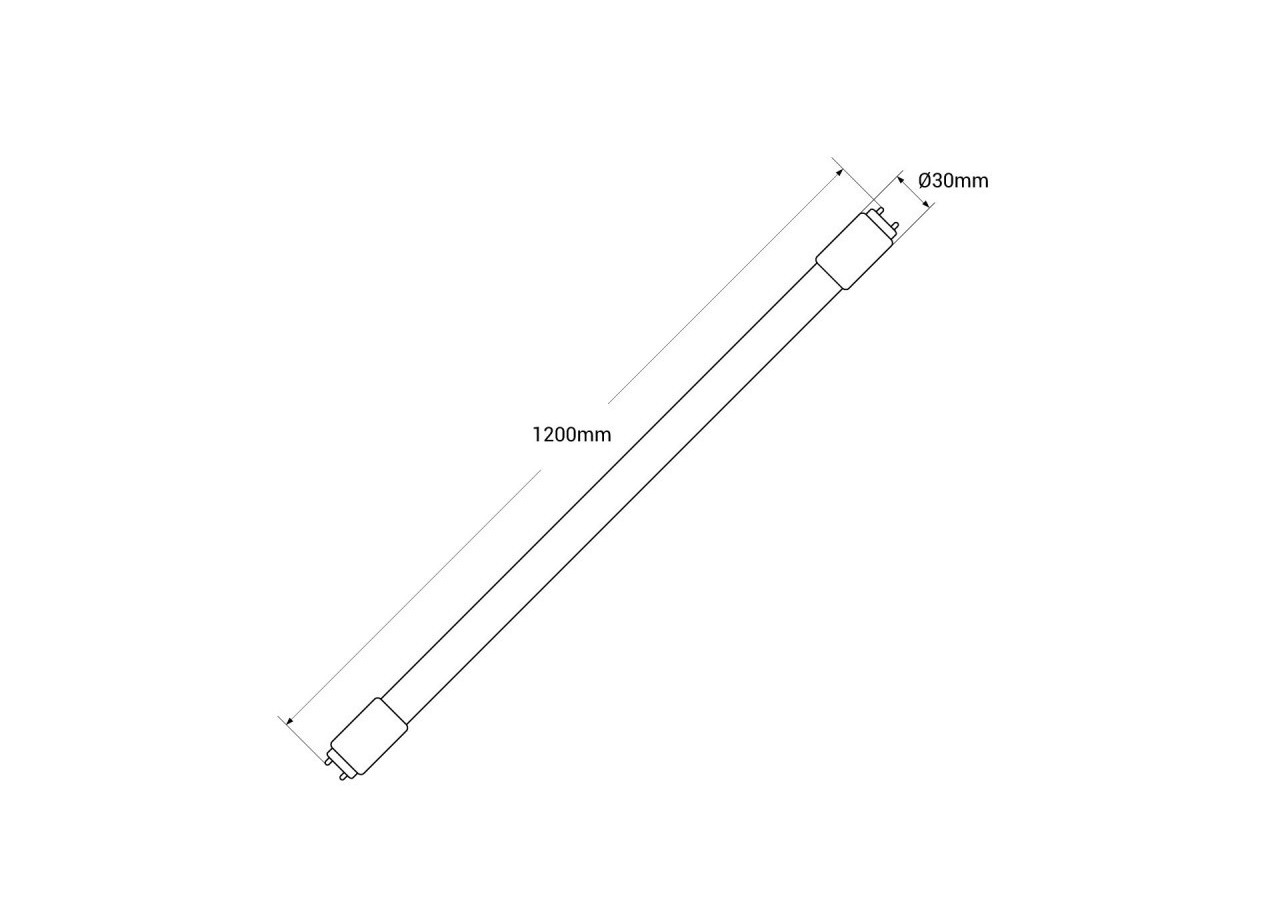 Tube LED T8 120cm 18W avec détecteur de mouvement micro-ondes-100lm/w-6000K - B4016-120-BF - Barcelona LED