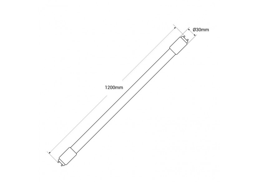 Tube LED T8 120cm 18W avec détecteur de mouvement micro-ondes-100lm/w-6000K - B4016-120-BF - Barcelona LED