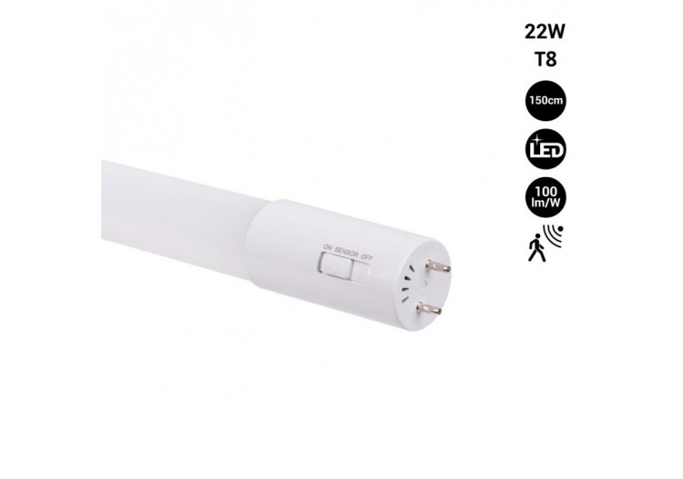 Tube LED T8 150cm 22W avec détecteur de mouvement micro-ondes-100lm/w-6000K - B4016-150-BF - Barcelona LED