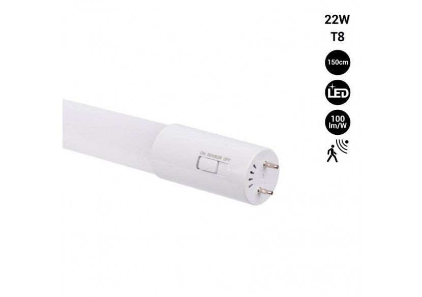 Tube LED T8 150cm 22W avec détecteur de mouvement micro-ondes-100lm/w-6000K - B4016-150-BF - Barcelona LED