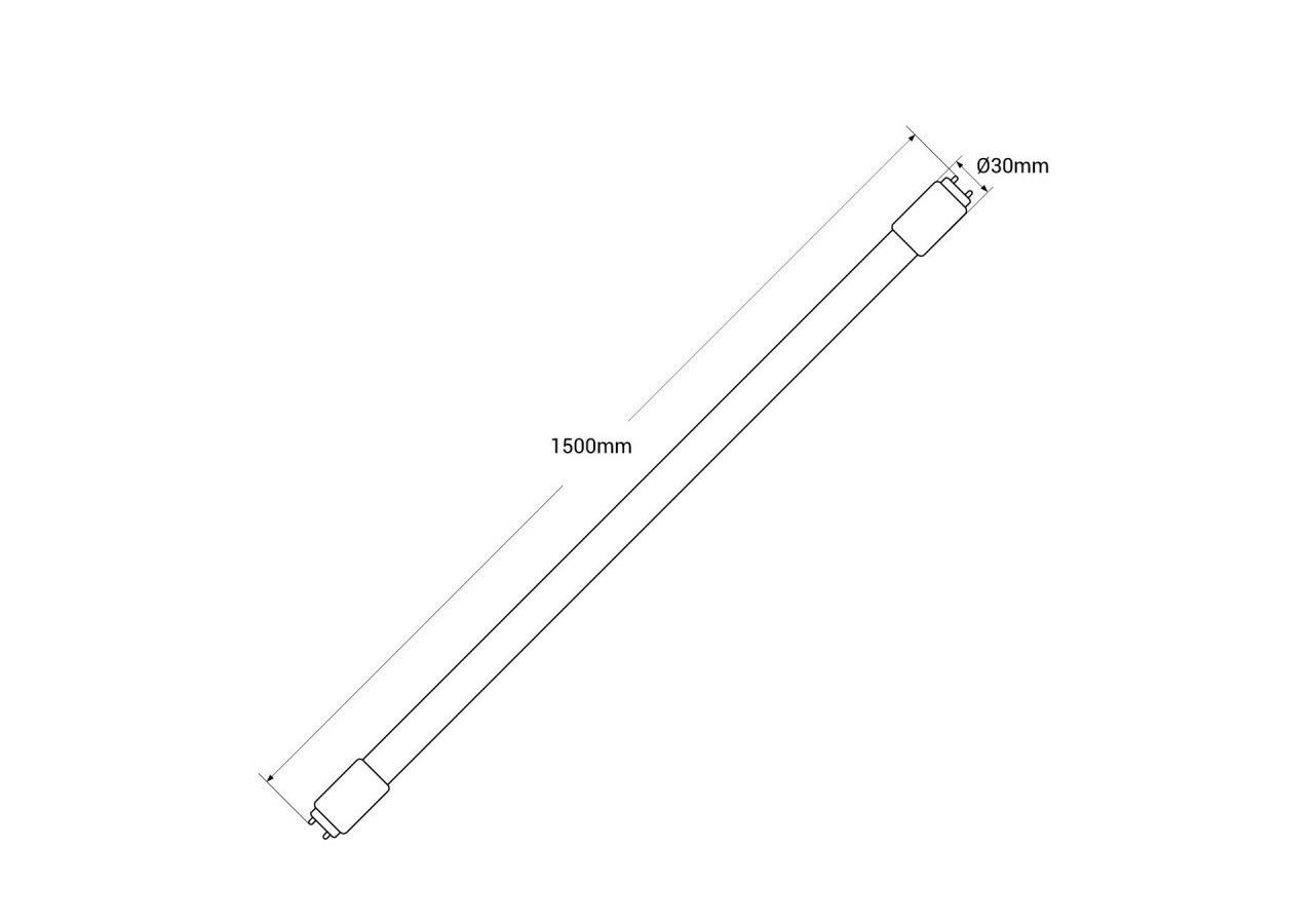 Tube LED T8 150cm 22W avec détecteur de mouvement micro-ondes-100lm/w-6000K - B4016-150-BF - Barcelona LED