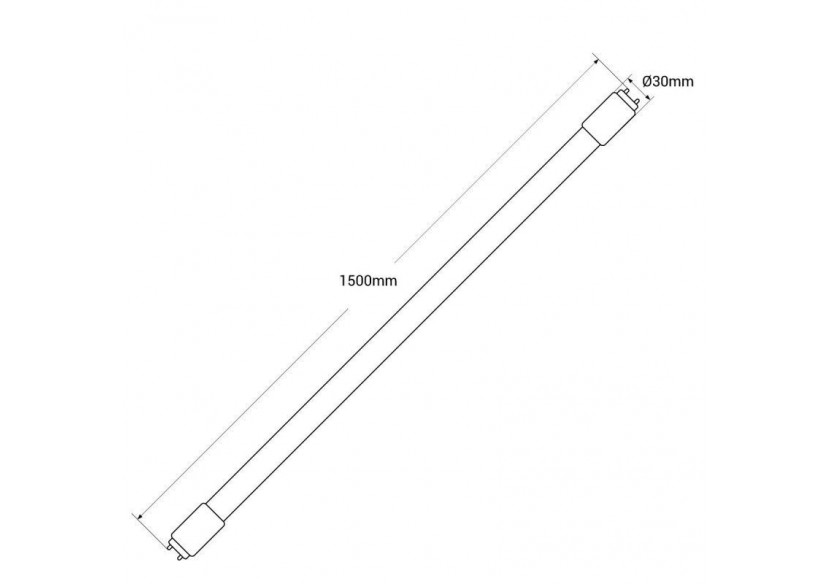 Tube LED T8 150cm 22W avec détecteur de mouvement micro-ondes-100lm/w-6000K - B4016-150-BF - Barcelona LED