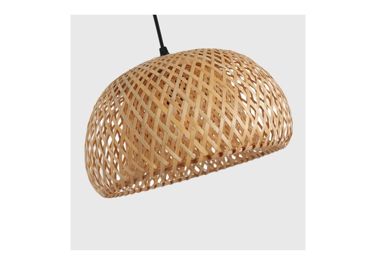 Lampadaire en bois et osier "Frankie"-E27 - LM159 - Barcelona LED