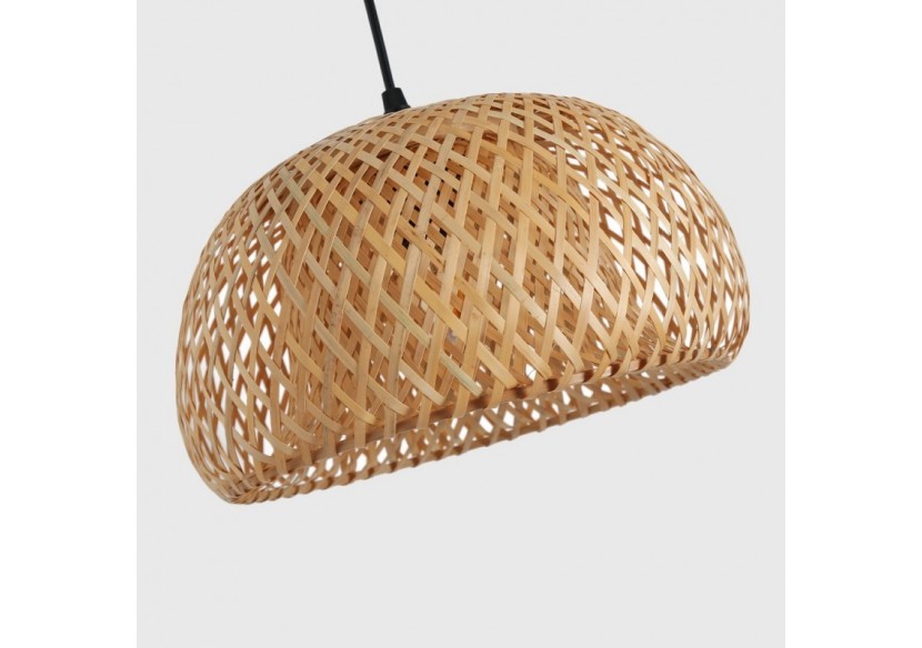 Lampadaire en bois et osier "Frankie"-E27 - LM159 - Barcelona LED