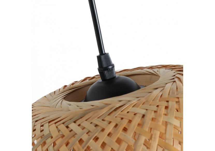 Lampadaire en bois et osier "Frankie"-E27 - LM159 - Barcelona LED