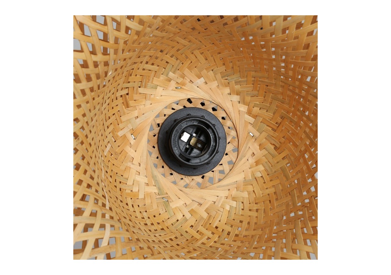 Lampadaire en bois et osier "Frankie"-E27 - LM159 - Barcelona LED