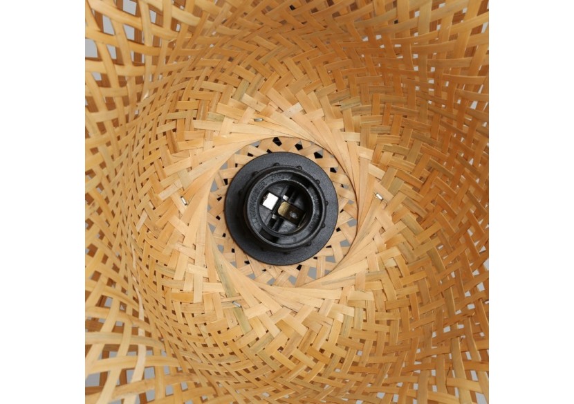 Lampadaire en bois et osier "Frankie"-E27 - LM159 - Barcelona LED