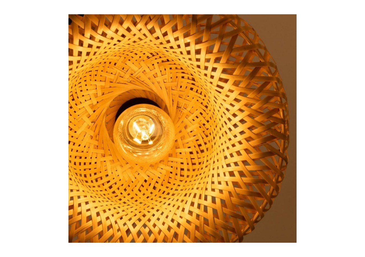Lampadaire en bois et osier "Frankie"-E27 - LM159 - Barcelona LED