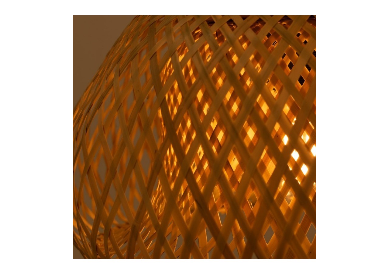 Lampadaire en bois et osier "Frankie"-E27 - LM159 - Barcelona LED