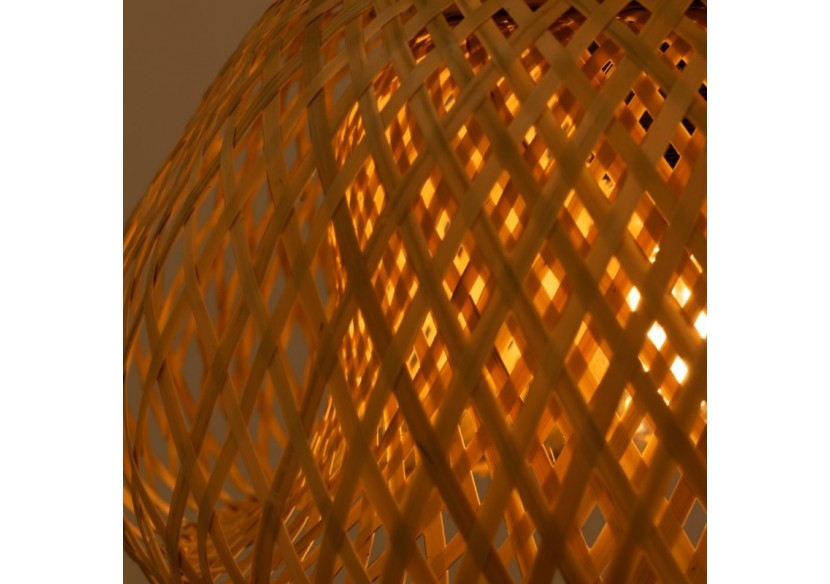 Lampadaire en bois et osier "Frankie"-E27 - LM159 - Barcelona LED