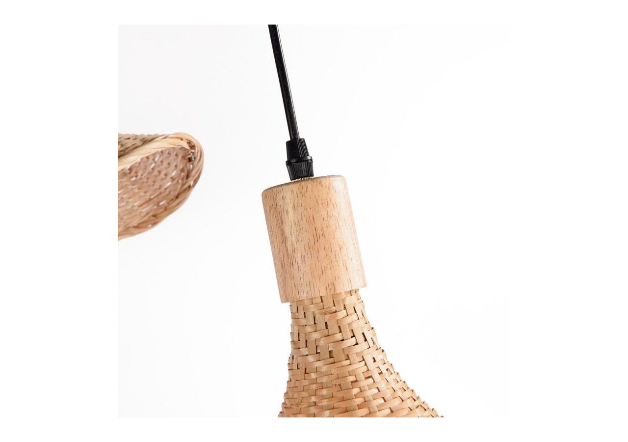 Suspension triple en osier "Bellas 3"-3xE27 - LM145 - Barcelona LED