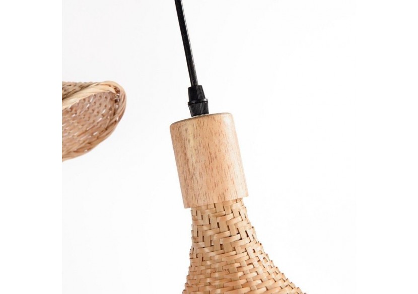 Suspension triple en osier "Bellas 3"-3xE27 - LM145 - Barcelona LED