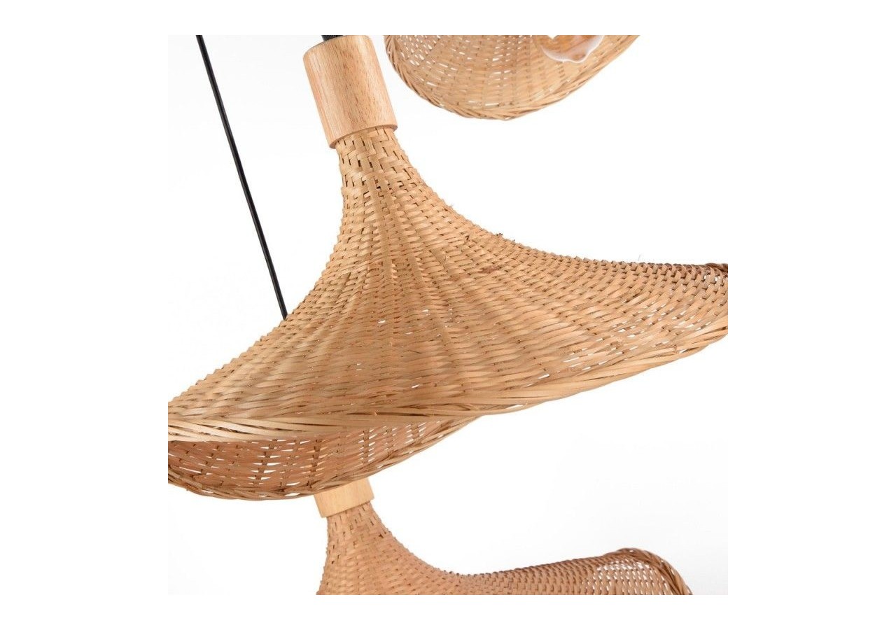 Suspension triple en osier "Bellas 3"-3xE27 - LM145 - Barcelona LED