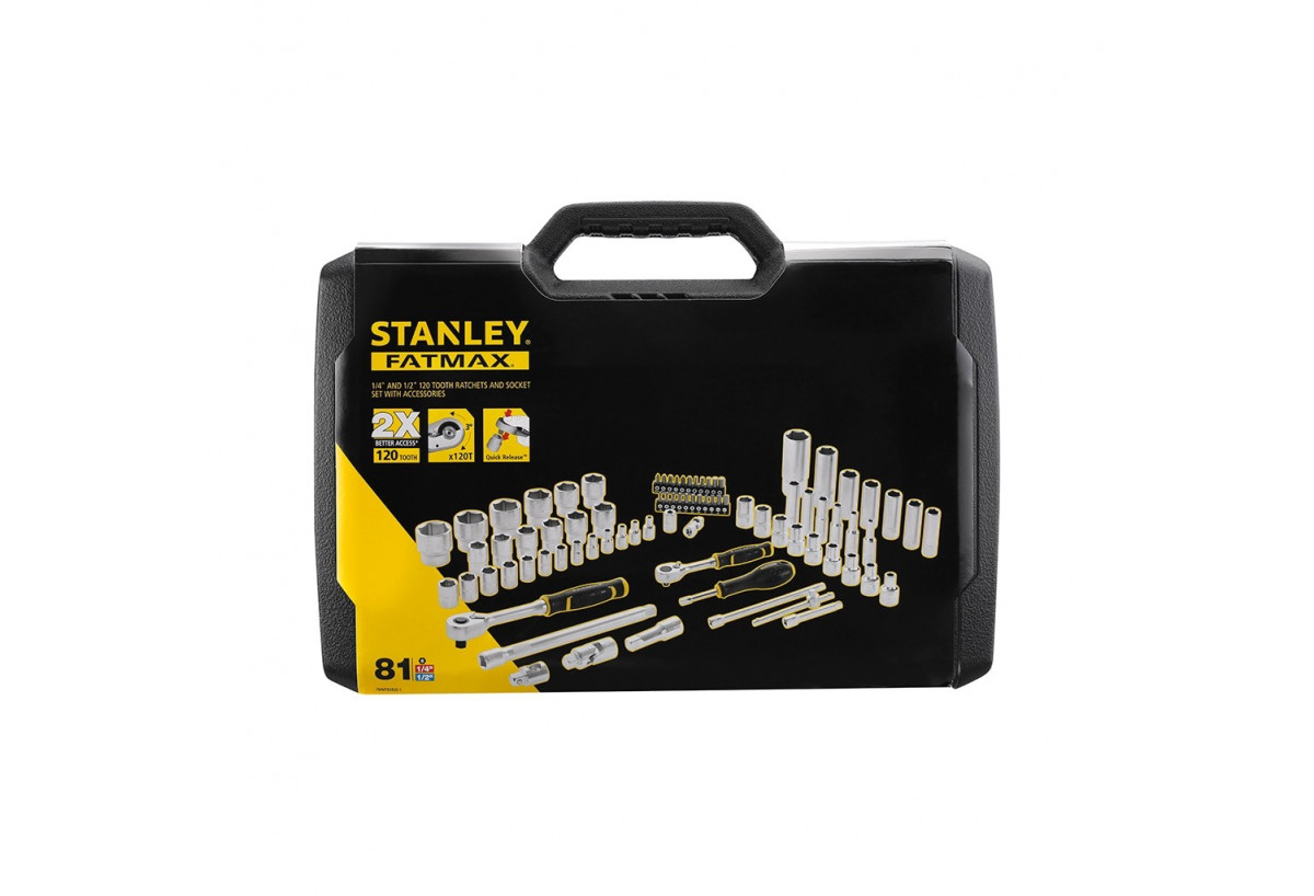 Coffret De Douilles ¼’’ + ½’’ - Jeu De 81 Pcs -   - Fatmax : Confort'Mat