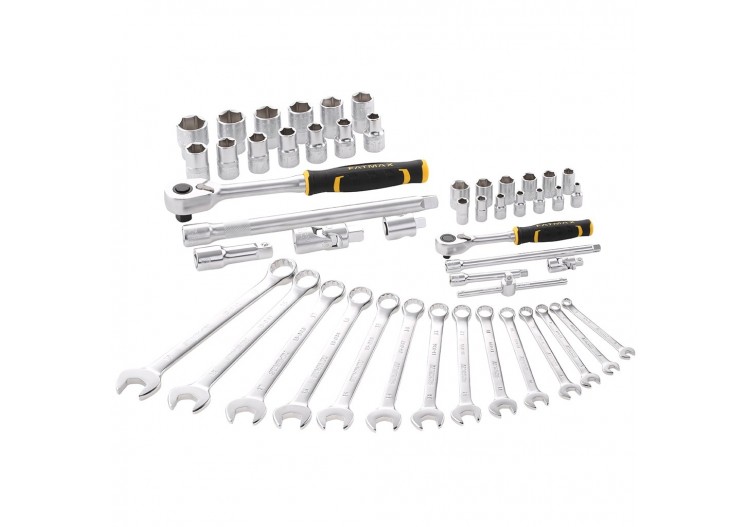 Coffret De Douilles ¼’’ + ½’’ + Clés Mixtes - Jeu De 50 Pcs -   - Fatmax : Confort'Mat