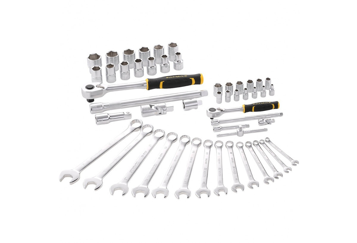 Coffret De Douilles ¼’’ + ½’’ + Clés Mixtes - Jeu De 50 Pcs -   - Fatmax : Confort'Mat