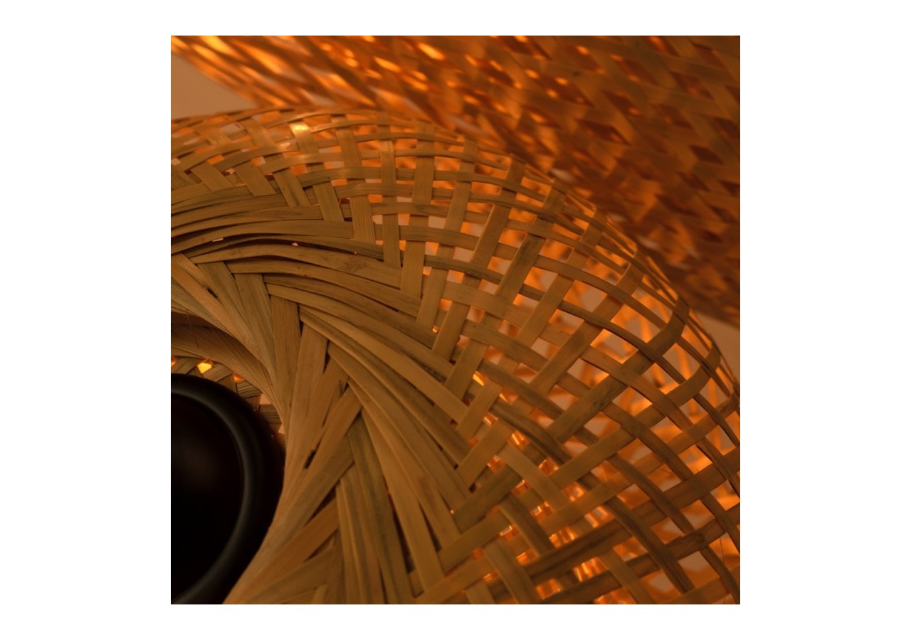 Suspension triple en osier "Trisa"-3xE27 - LM144 - Barcelona LED