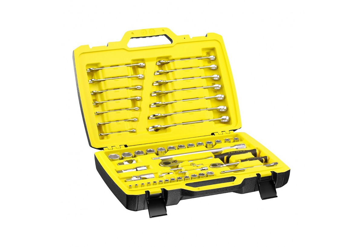 Coffret De Douilles ¼’’ + ½’’ + Clés Mixtes - Jeu De 50 Pcs -   - Fatmax : Confort'Mat