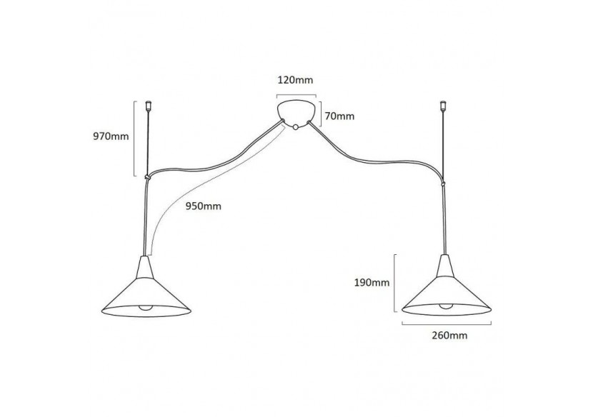 Suspension double en métal et bois "Selroom"-2xE27 - LN3019-B - Barcelona LED Suspension double en métal et bois "Selroom"-2xE27 - LN3019-B - Barcelona LED