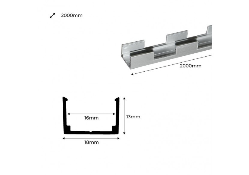 Profilé flexible en aluminium 16x10 mm pour étui en silicone-2m - BPERFLEX16X16-MV - Barcelona LED Profilé flexible en aluminium 16x10 mm pour étui en silicone-2m - BPERFLEX16X16-MV - Barcelona LED