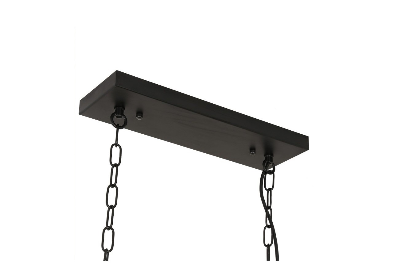 Suspension vintage en bois et métal "Sisca"-5xE27 - LN3018 - Barcelona LED