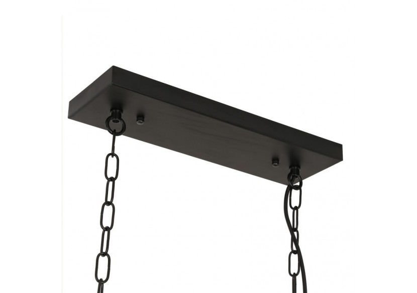 Suspension vintage en bois et métal "Sisca"-5xE27 - LN3018 - Barcelona LED