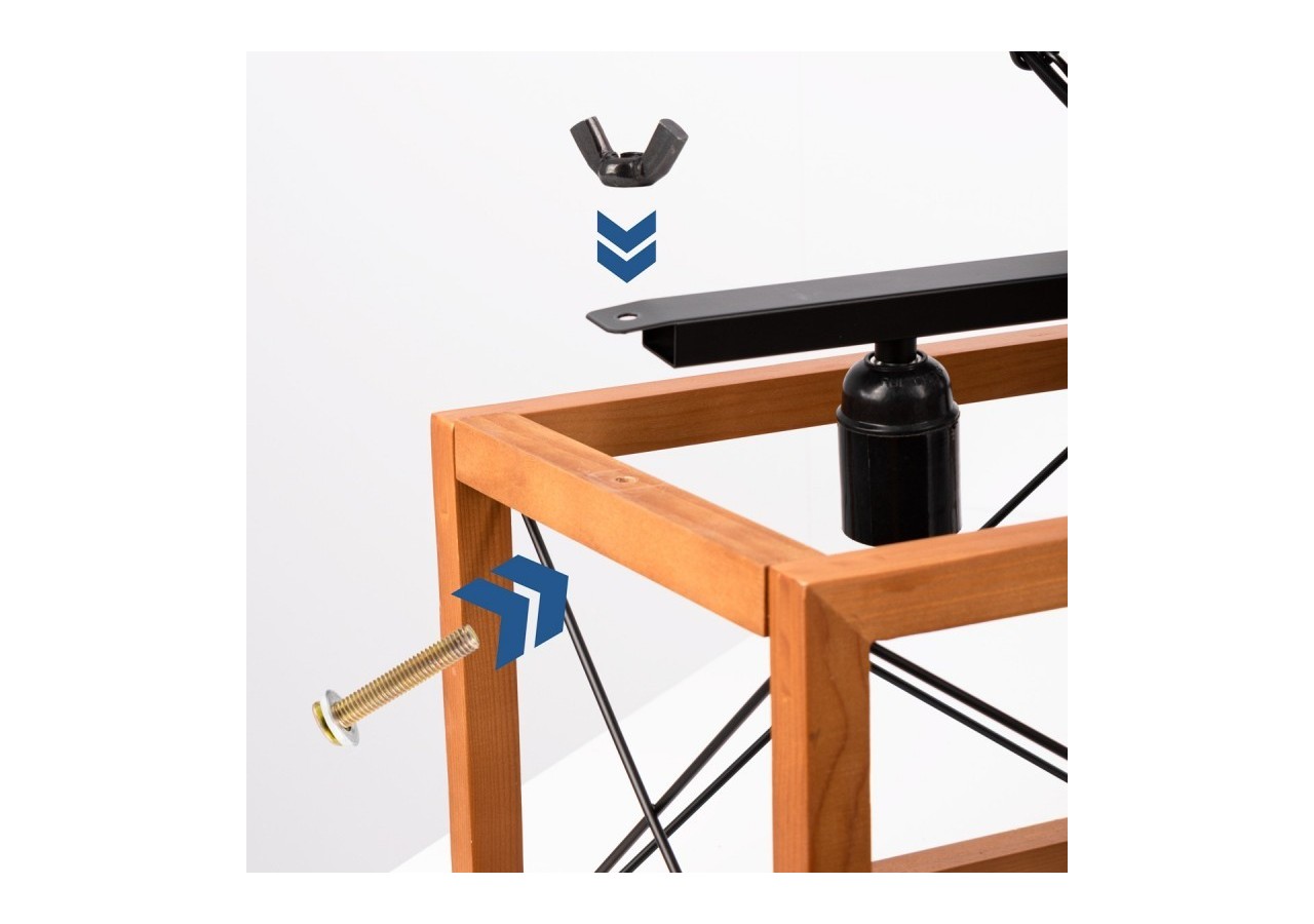 Suspension vintage en bois et métal "Sisca"-5xE27 - LN3018 - Barcelona LED