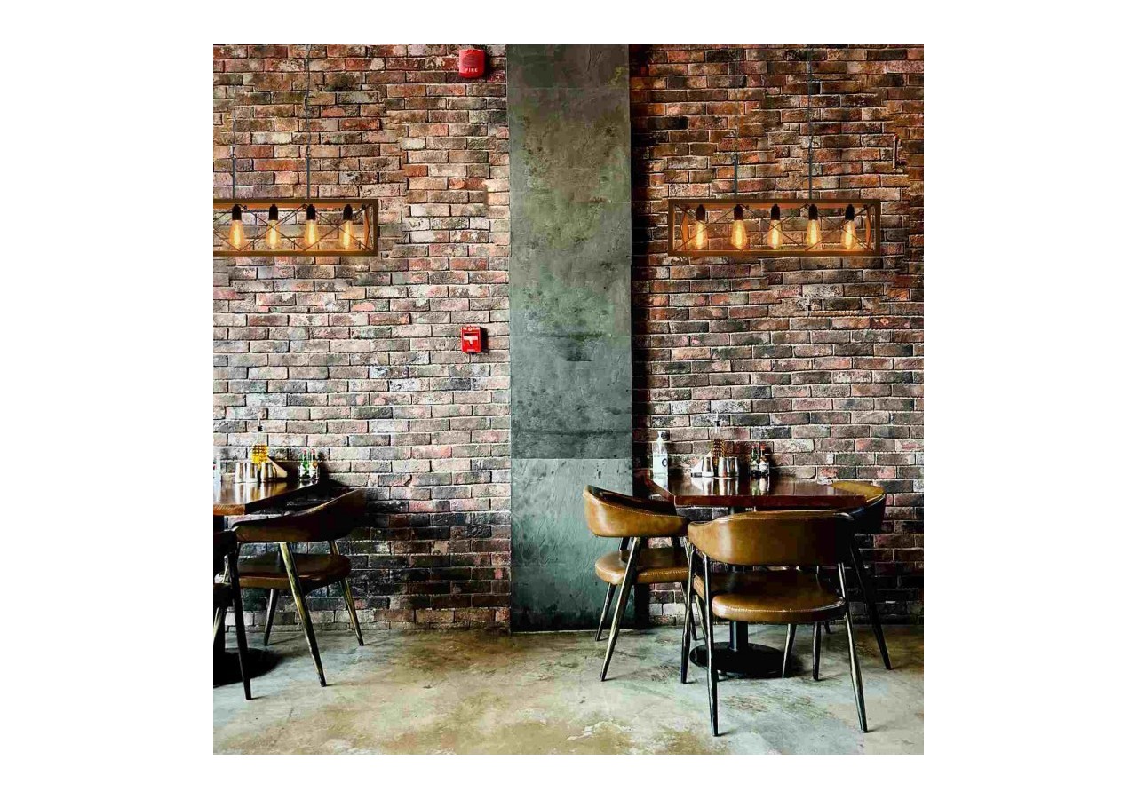 Suspension vintage en bois et métal "Sisca"-5xE27 - LN3018 - Barcelona LED