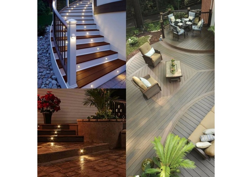 Kit de 6 spots led escalier 0,3W 12V DC diamètre 24X38.5mm - BA50007-BC - Barcelona LED