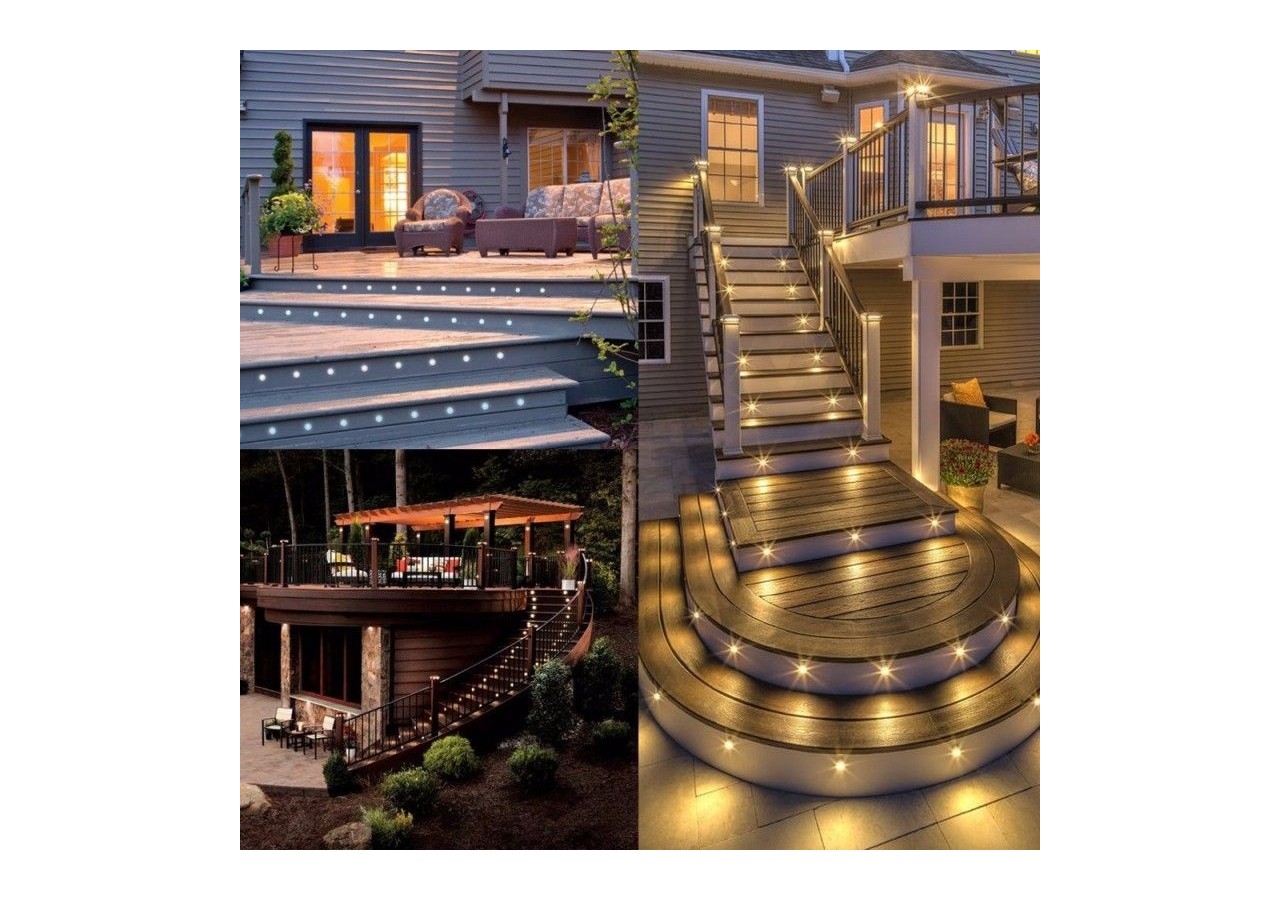 Kit 6 balises escalier 0,3W RGB 12V diamètre 24x38.5mm - BA50007-RGB - Barcelona LED