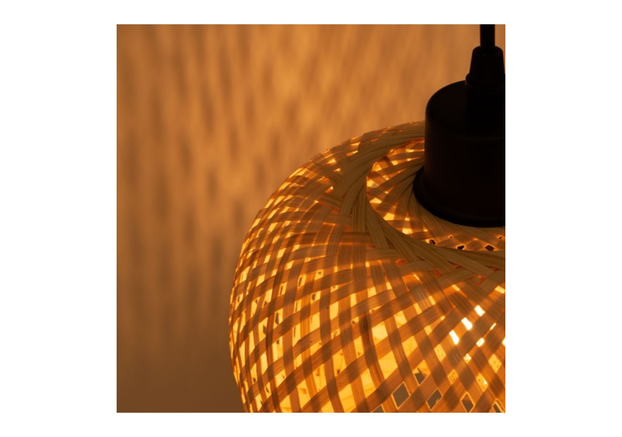 Applique murale en bois et osier "Shelley"-E27 - LM136 - Barcelona LED