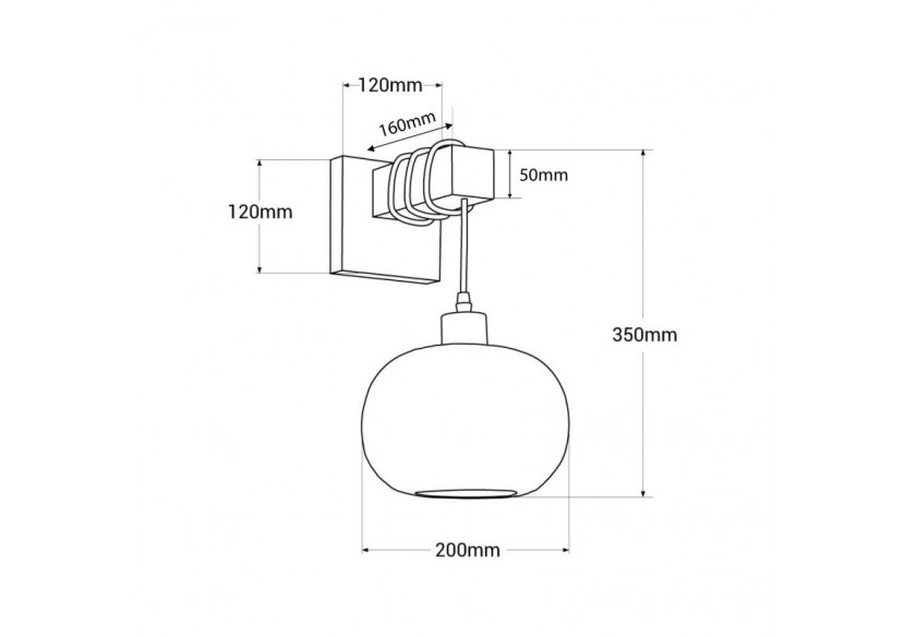 Applique murale en bois et osier "Shelley"-E27 - LM136 - Barcelona LED