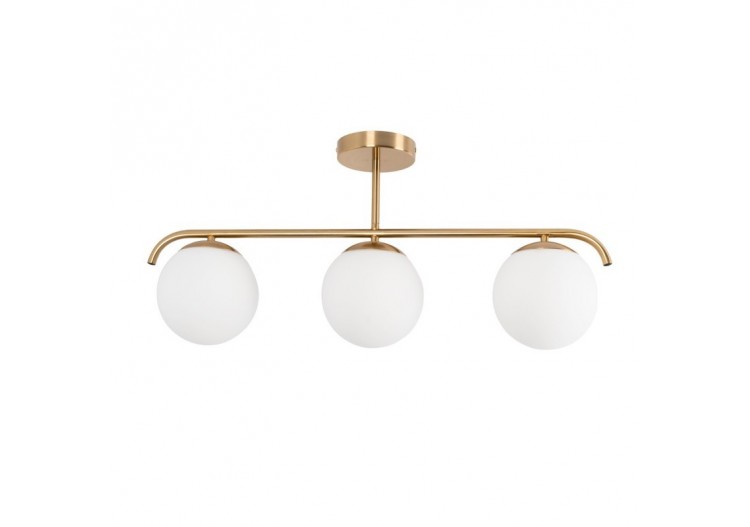 Plafonnier triple globe en verre et métal doré "TALÍ"-3xE27 - LD1009-D - Barcelona LED