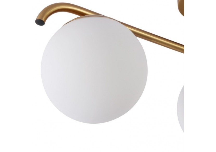 Plafonnier triple globe en verre et métal doré "TALÍ"-3xE27 - LD1009-D - Barcelona LED Plafonnier triple globe en verre et métal doré "TALÍ"-3xE27 - LD1009-D - Barcelona LED