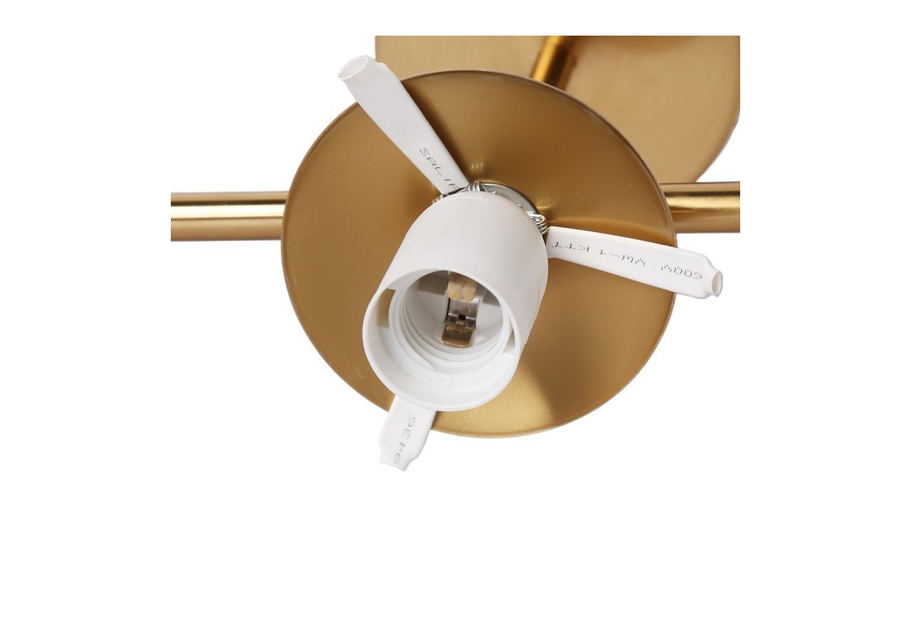 Plafonnier triple globe en verre et métal doré "TALÍ"-3xE27 - LD1009-D - Barcelona LED